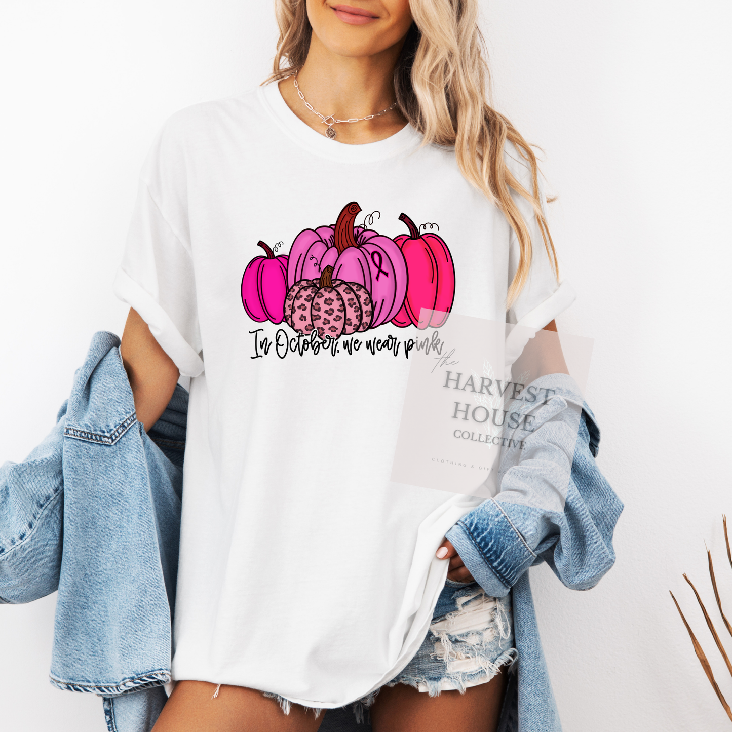 In October We Wear Pink Comfort Color Tee