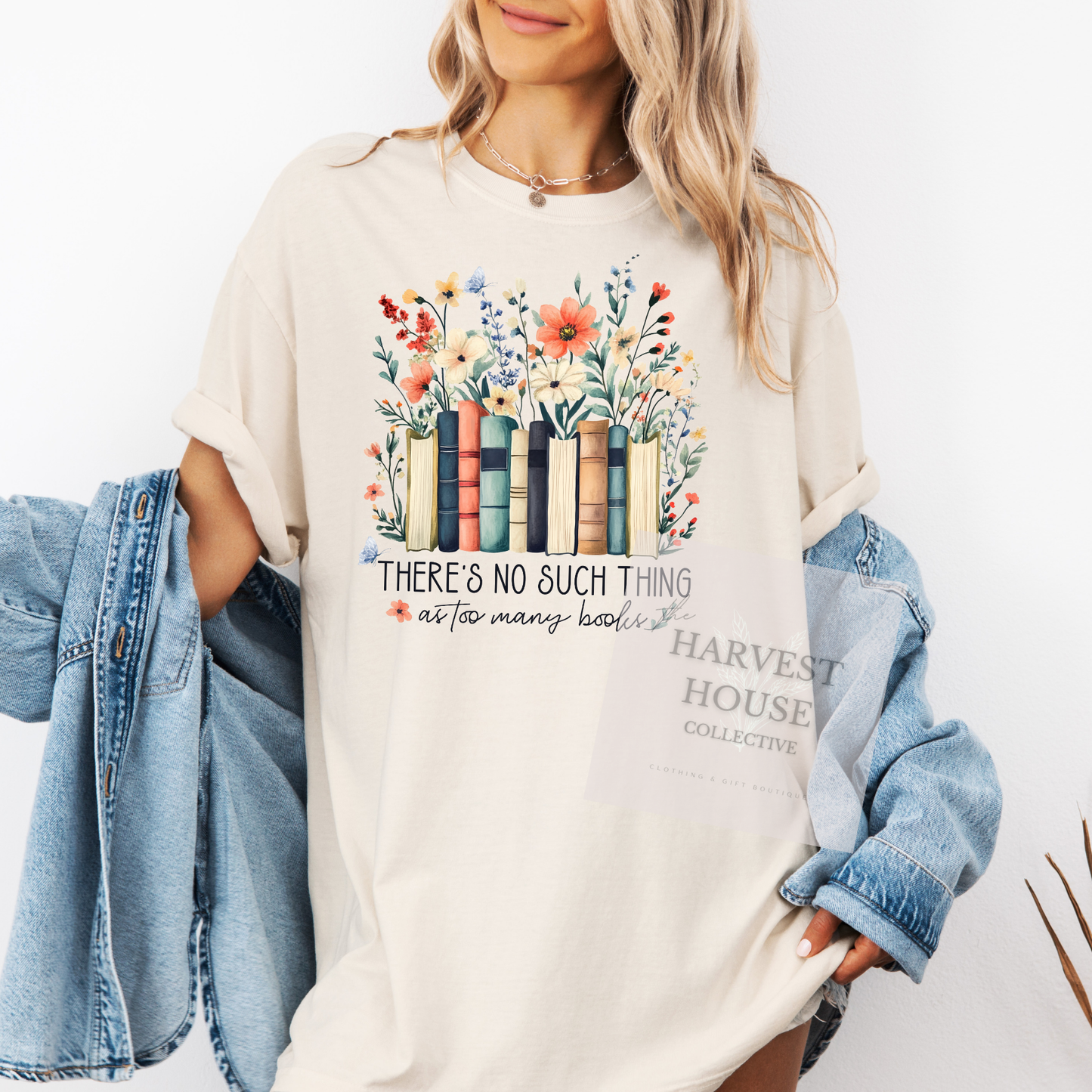 Theres No Such Things As Too Many Books Comfort Color Tee