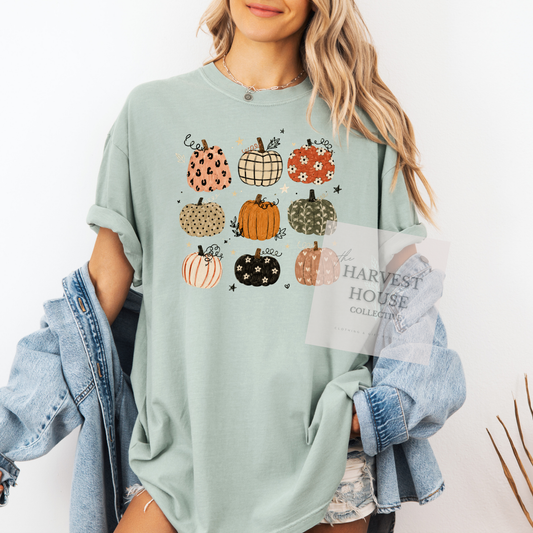 Boho Pumpkins Comfort Color Tee