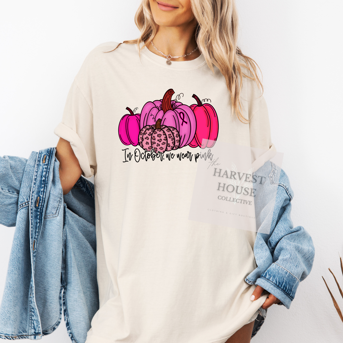 In October We Wear Pink Comfort Color Tee