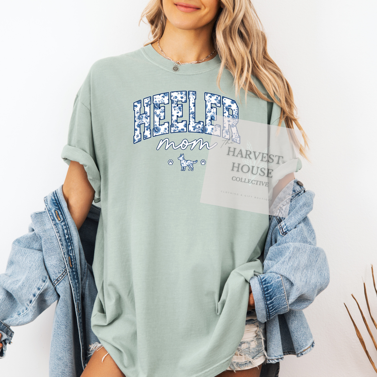 Floral Heeler Mom Shirt