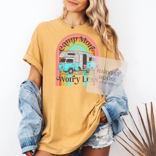 Camp More Worry Less Comfort Color Tee