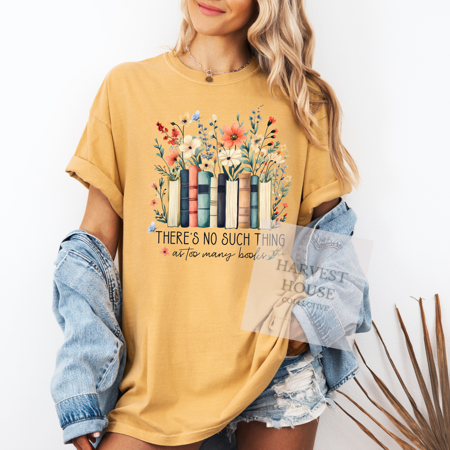 Theres No Such Things As Too Many Books Comfort Color Tee