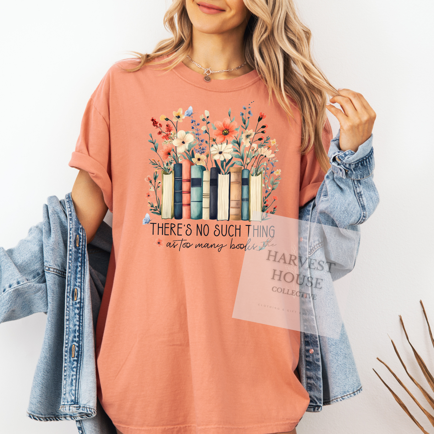 Theres No Such Things As Too Many Books Comfort Color Tee