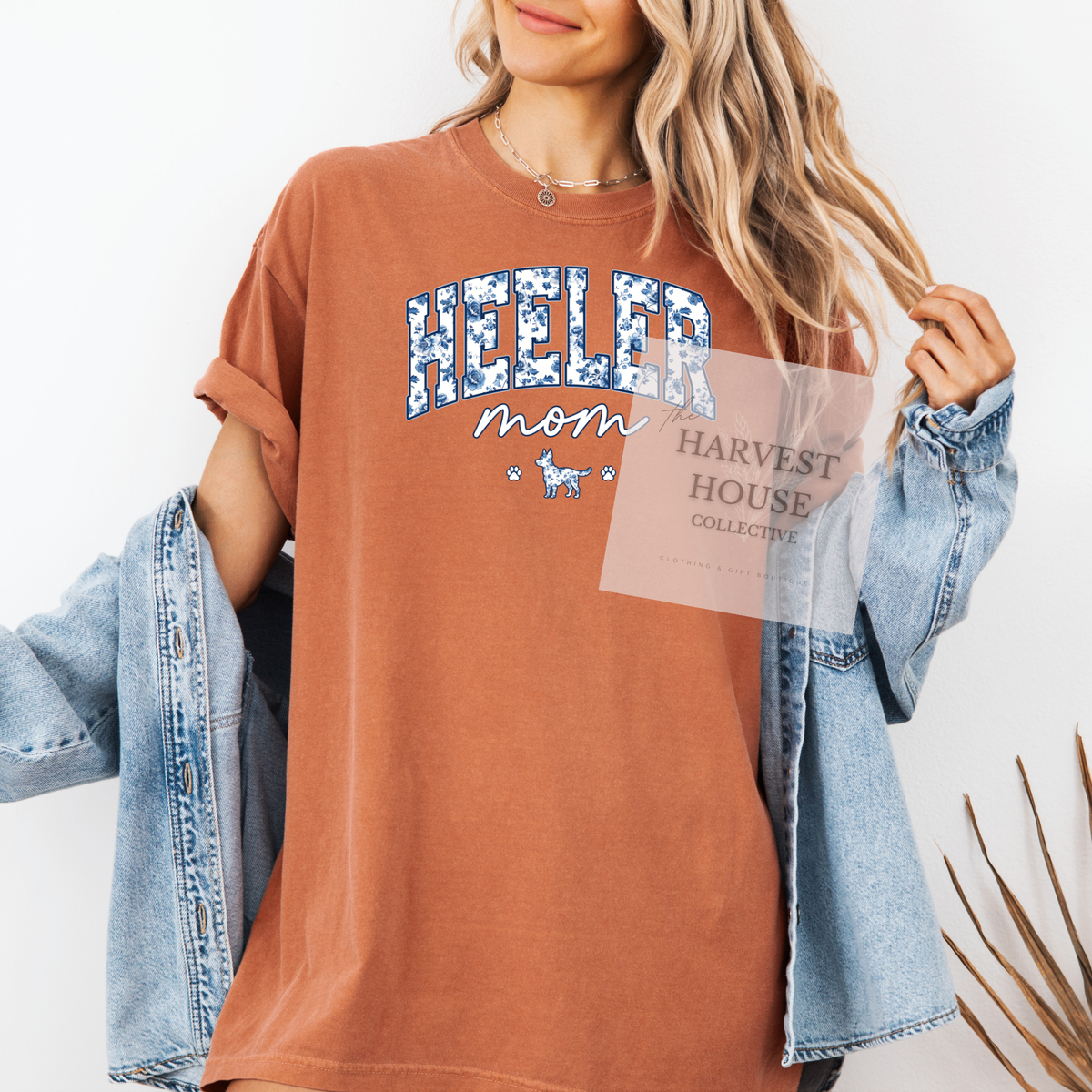Floral Heeler Mom Shirt