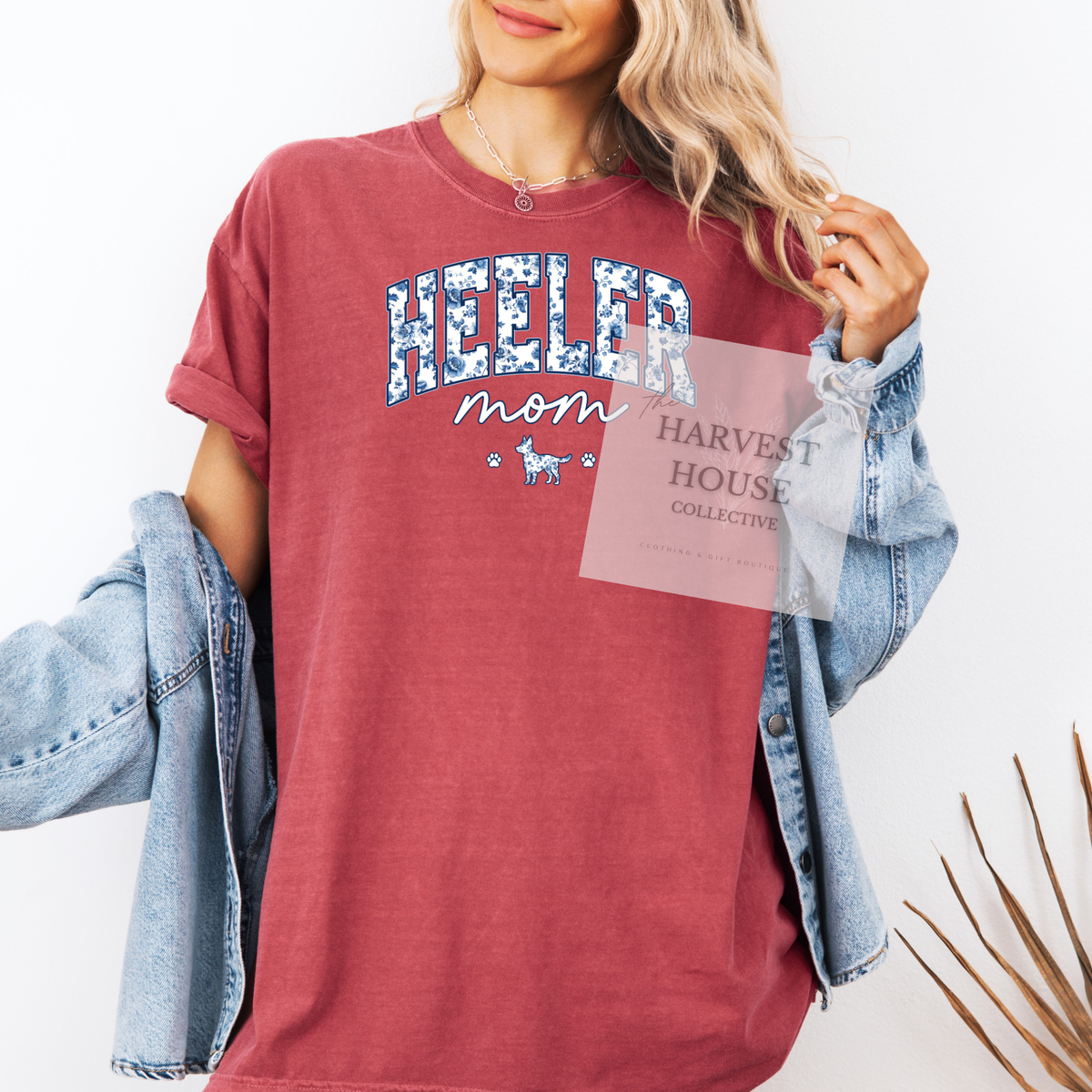 Floral Heeler Mom Shirt