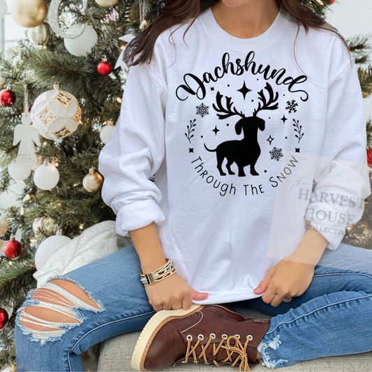 Dachshund Through The Snow Sweatshirt