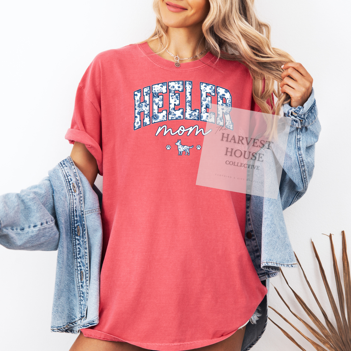 Floral Heeler Mom Shirt