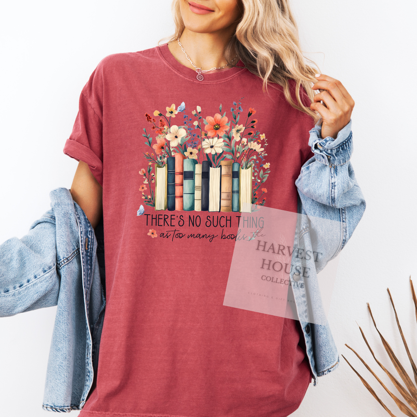 Theres No Such Things As Too Many Books Comfort Color Tee