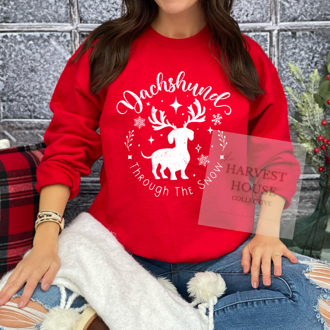 Dachshund Through The Snow Sweatshirt