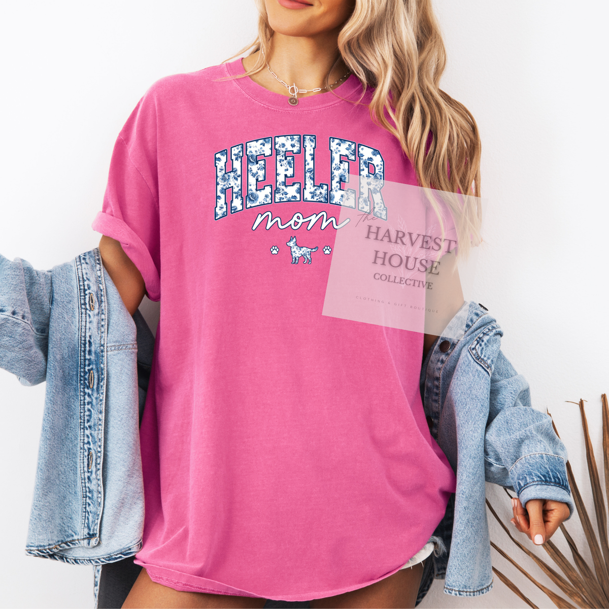 Floral Heeler Mom Shirt