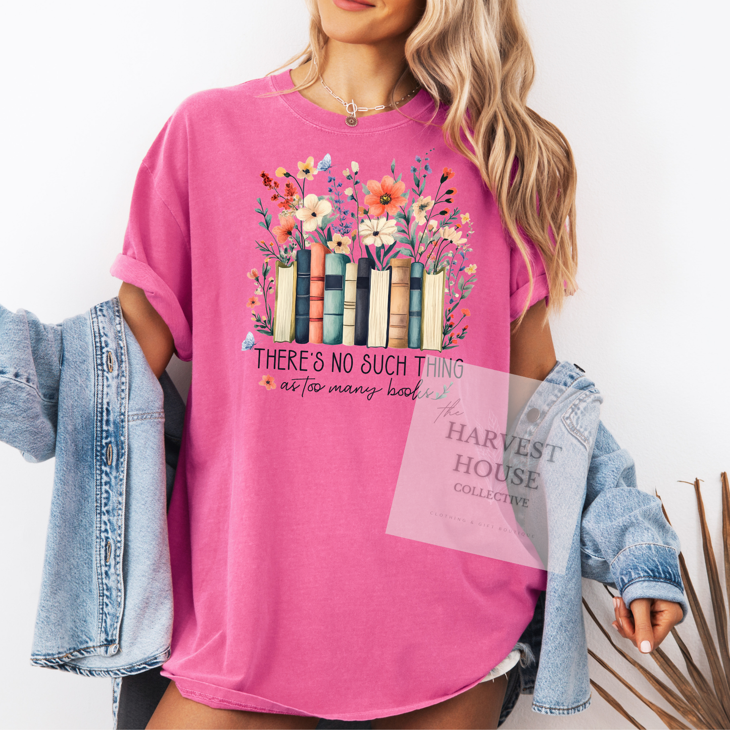 Theres No Such Things As Too Many Books Comfort Color Tee