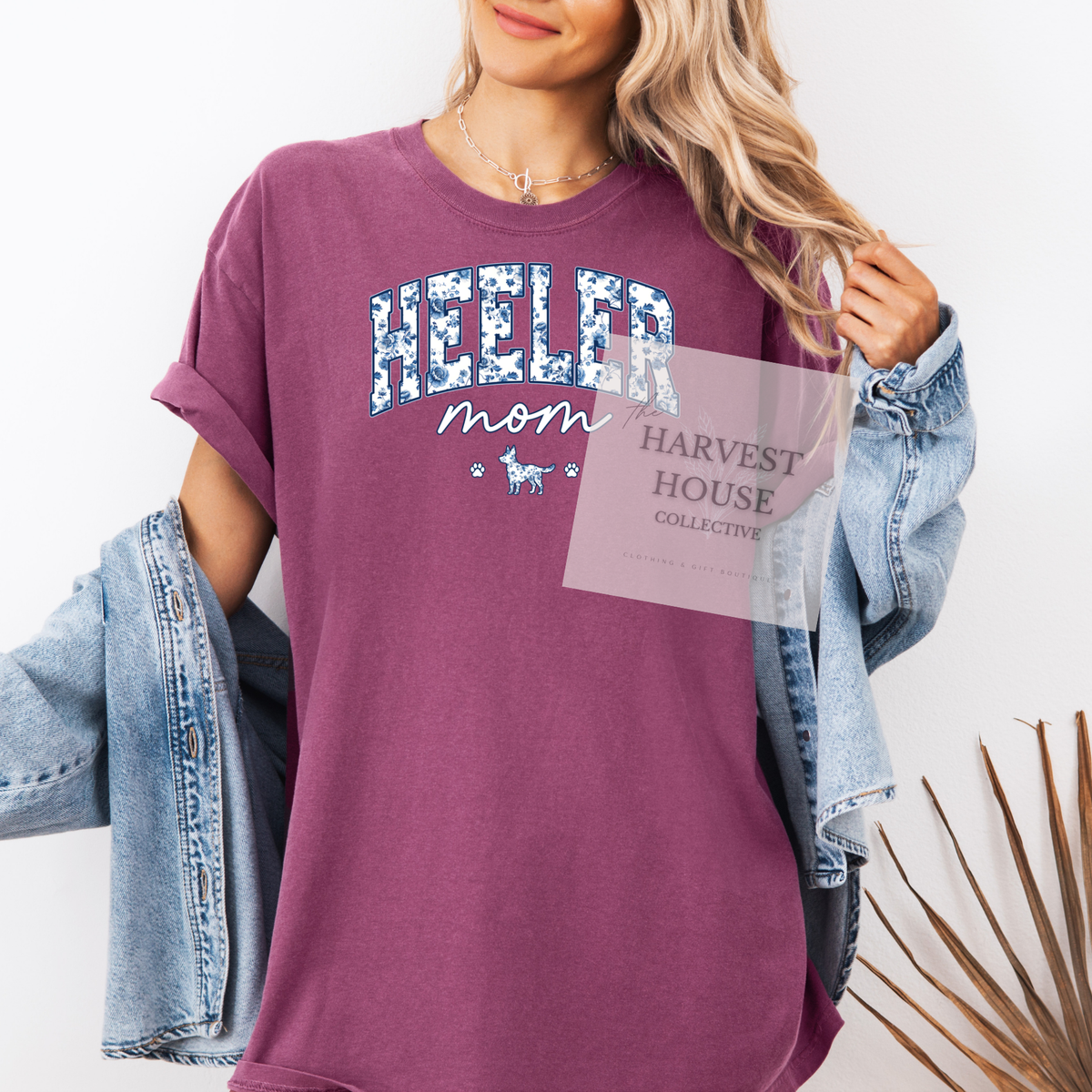Floral Heeler Mom Shirt