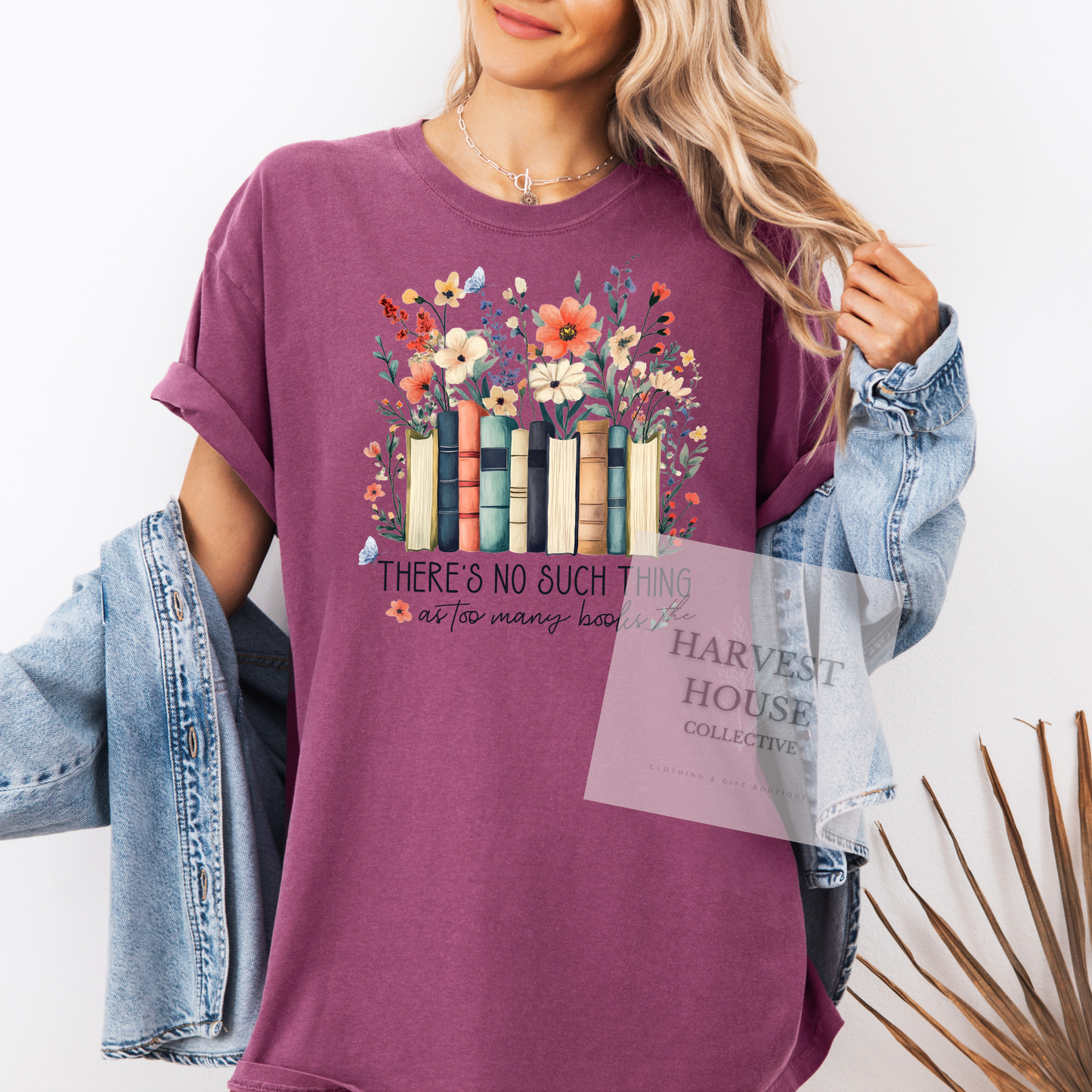 Theres No Such Things As Too Many Books Comfort Color Tee