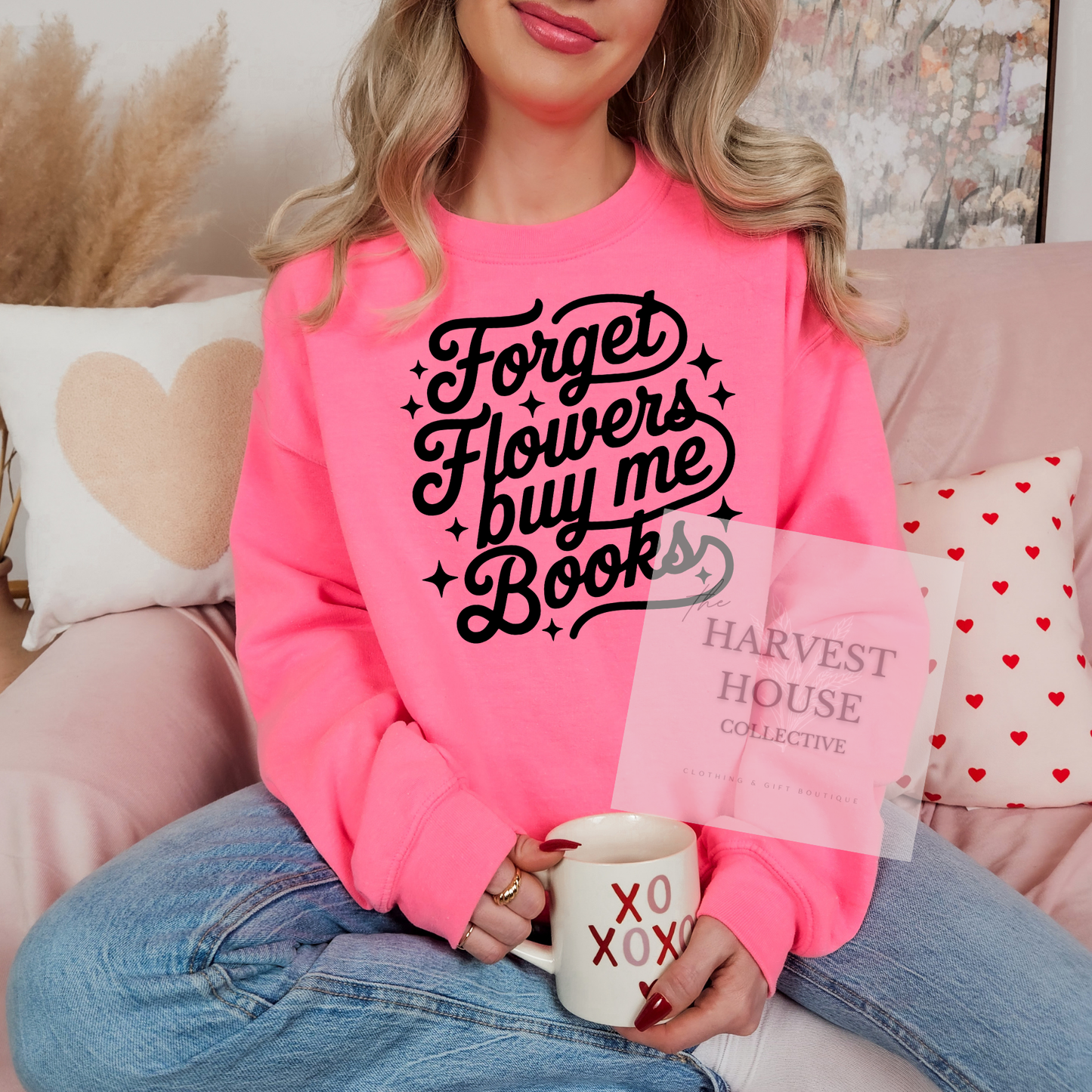 Forget Flowers, Buy Me Books Crewneck & Hoodie