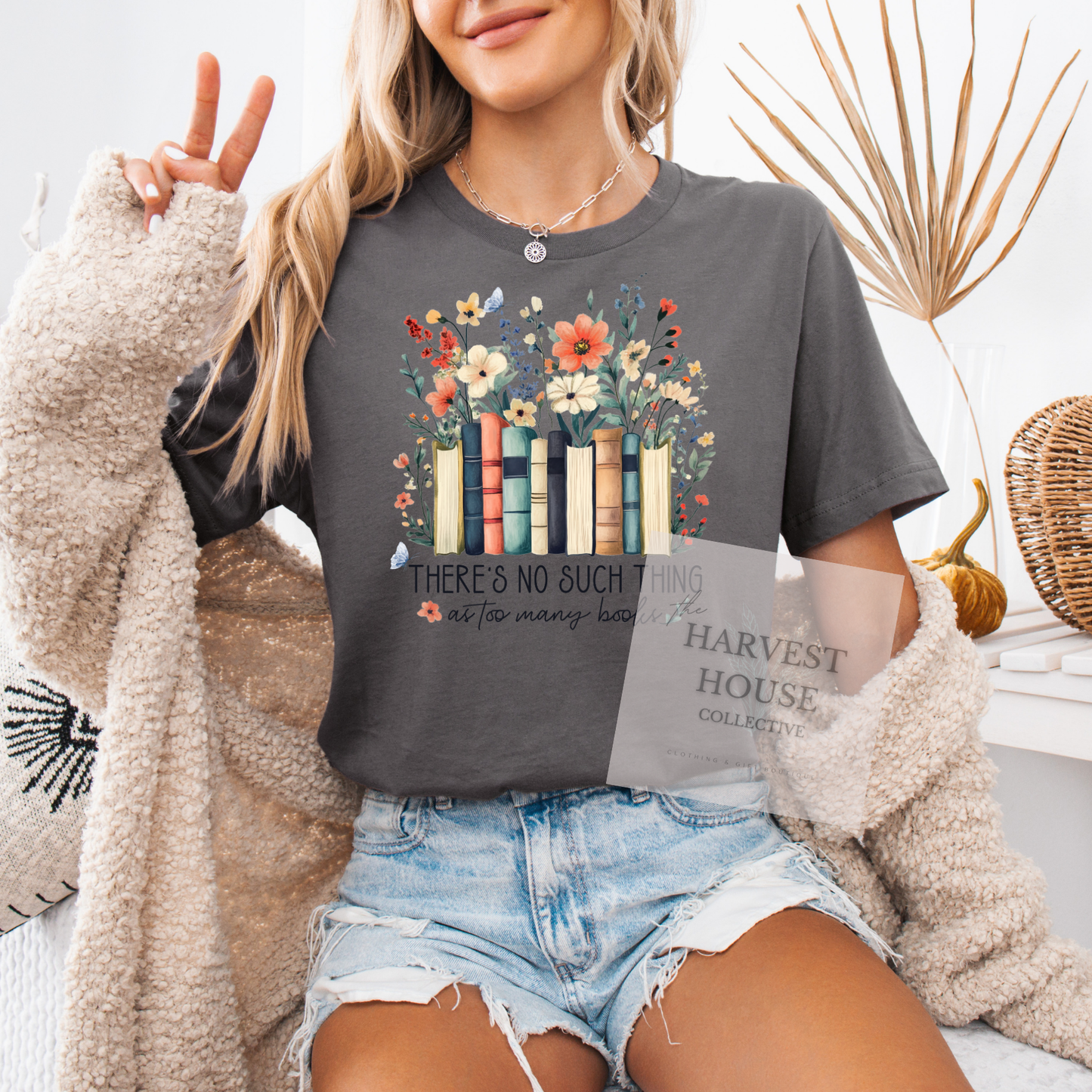 There's No Such Thing As Too Many Books Tee