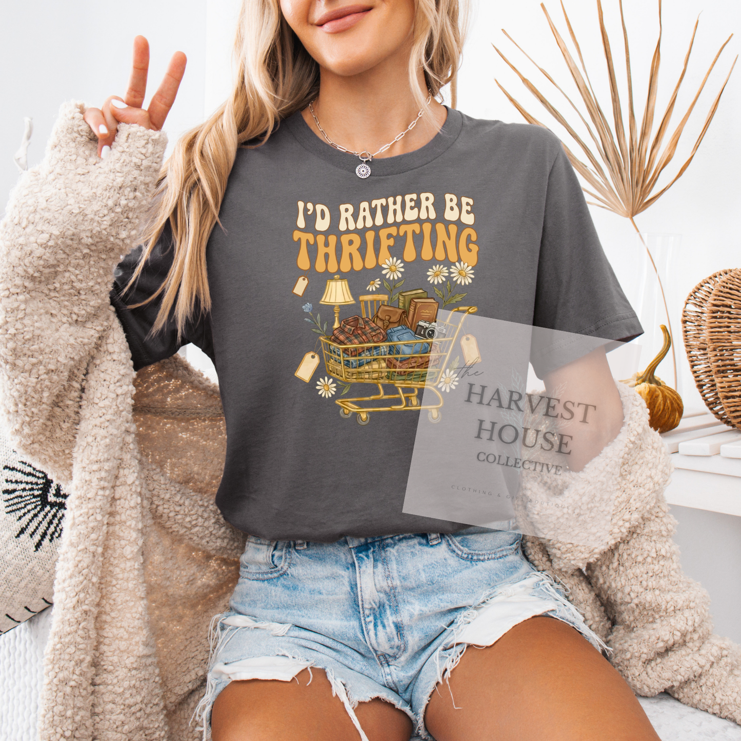 I'd Rather Be Thrifting Bella Canvas Tee