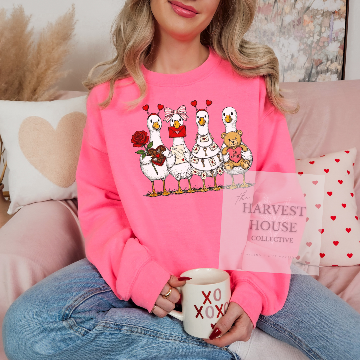 Valentine's Day Geese Crewneck & Hoodie