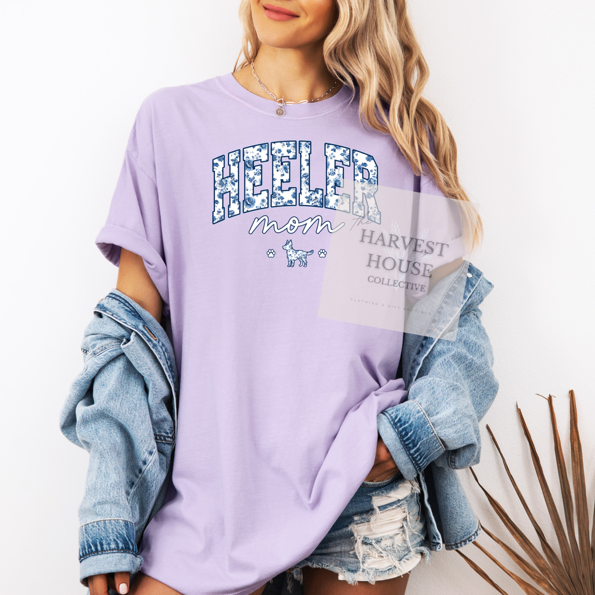 Floral Heeler Mom Shirt