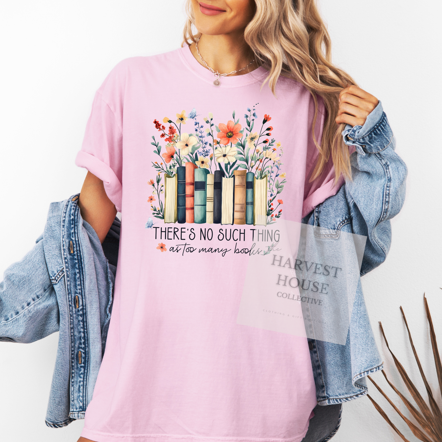 Theres No Such Things As Too Many Books Comfort Color Tee