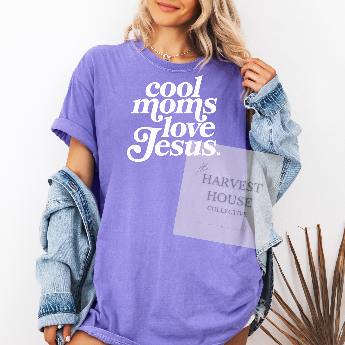 Cool Moms Love Jesus Comfort Color Tee