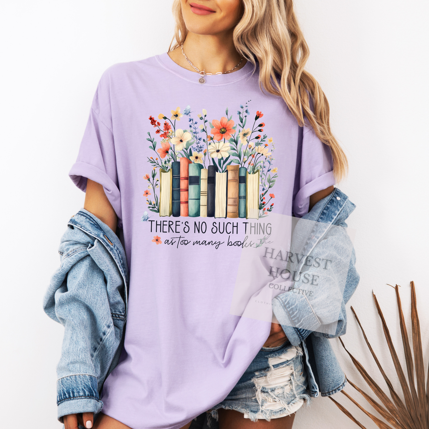 Theres No Such Things As Too Many Books Comfort Color Tee