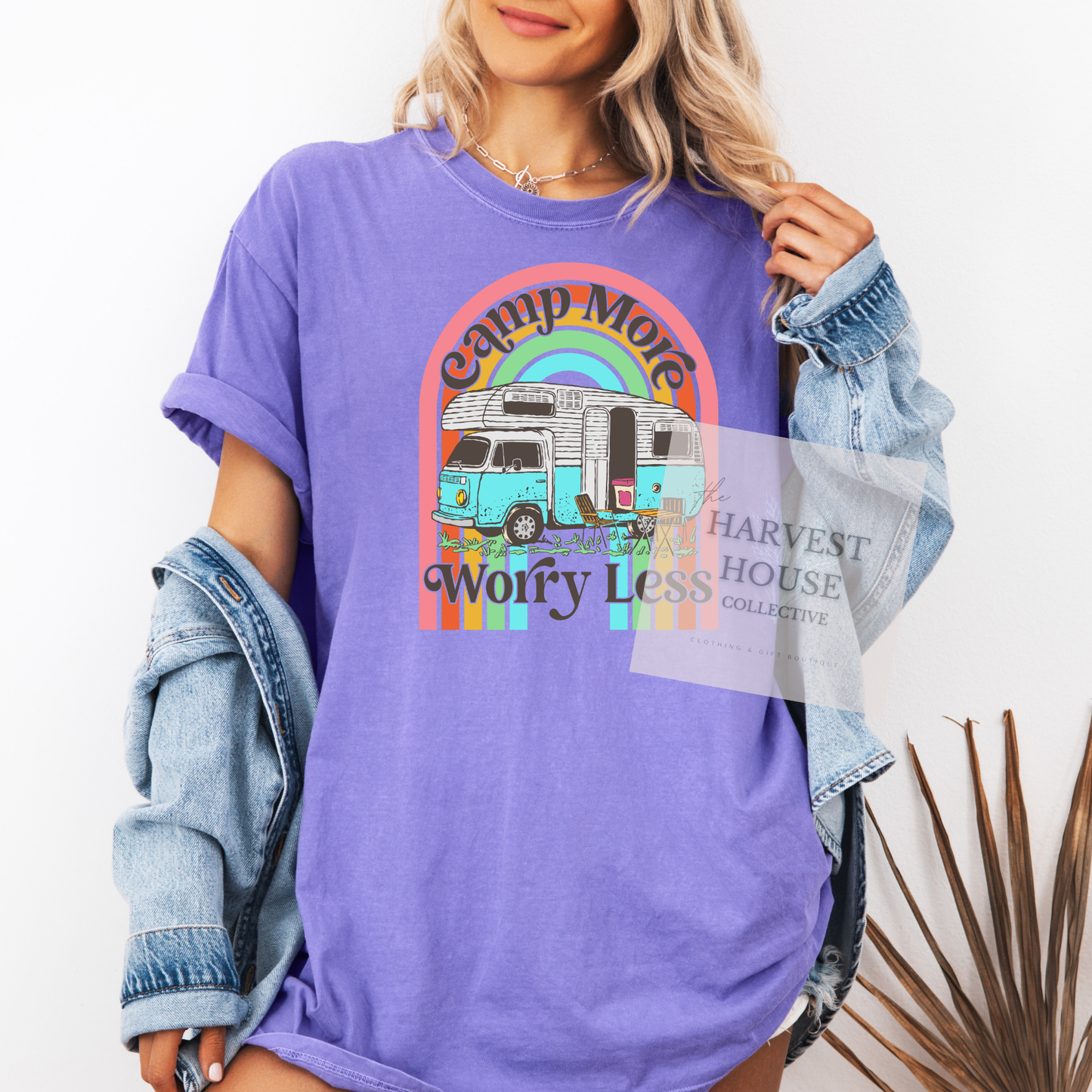 Camp More Worry Less Comfort Color Tee