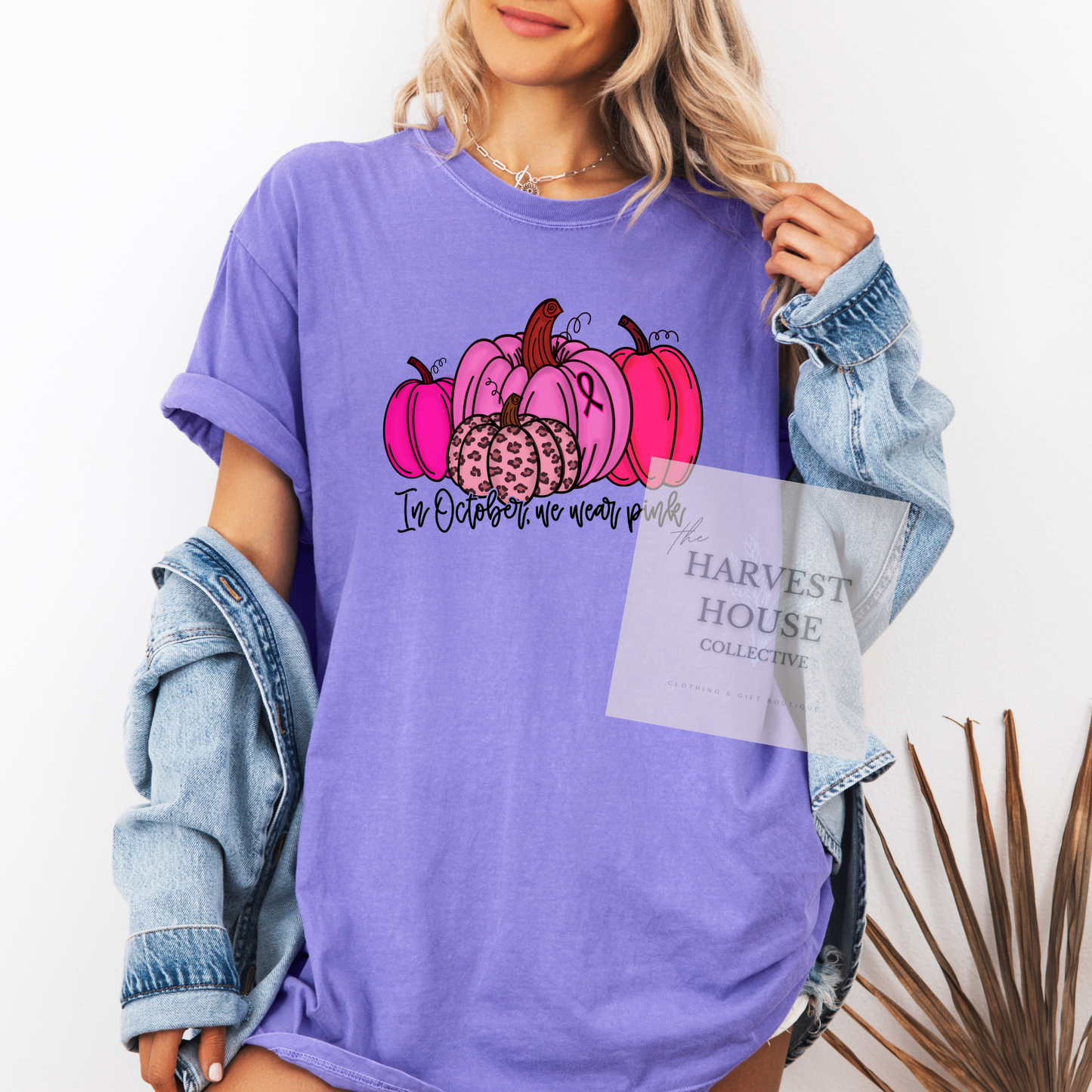 In October We Wear Pink Comfort Color Tee