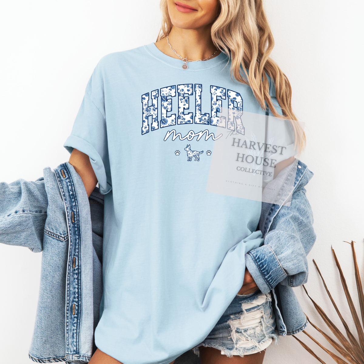 Floral Heeler Mom Shirt