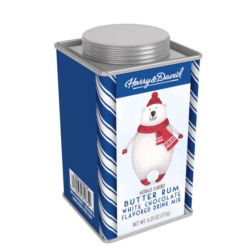 H&D® Holiday Butter Rum White Hot Chocolate (6.25oz Tins)