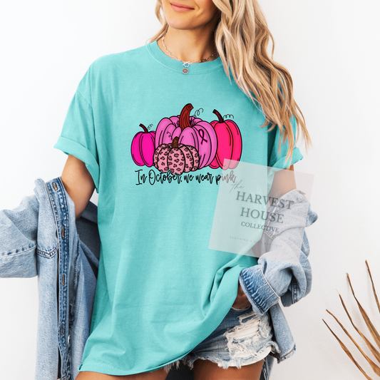 In October We Wear Pink Comfort Color Tee