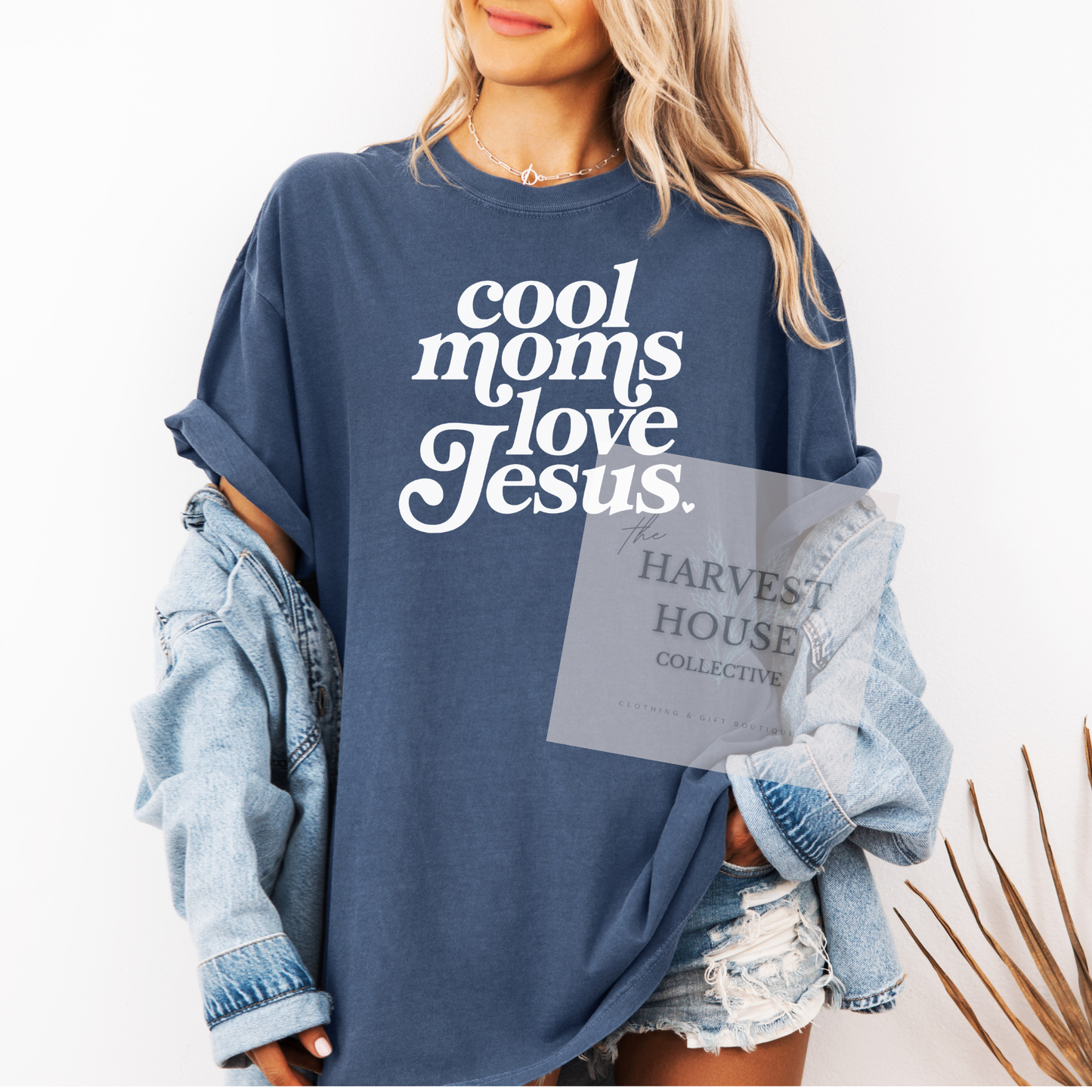Cool Moms Love Jesus Comfort Color Tee