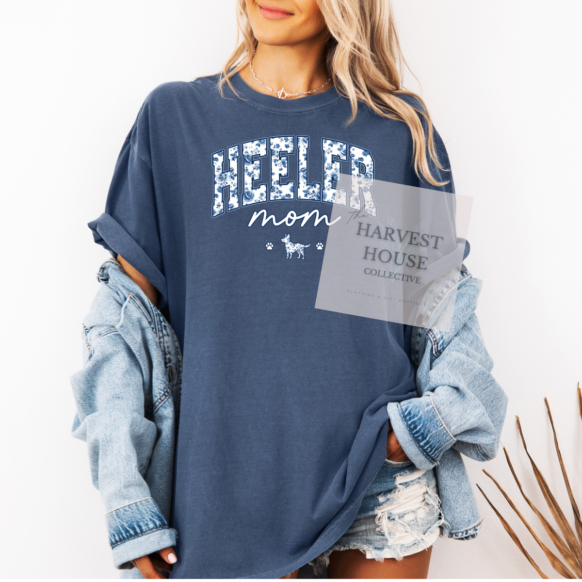 Floral Heeler Mom Shirt