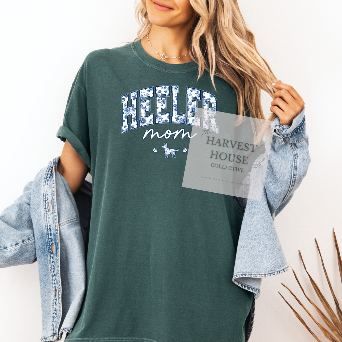 Floral Heeler Mom Shirt