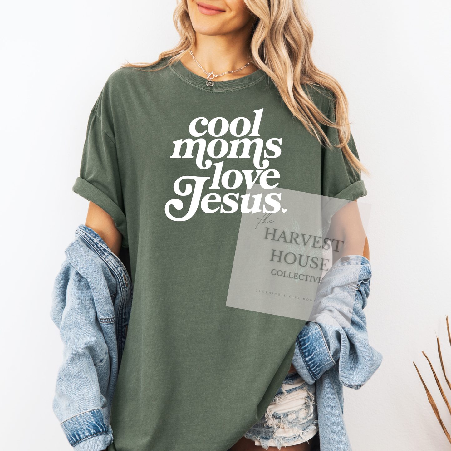Cool Moms Love Jesus Comfort Color Tee