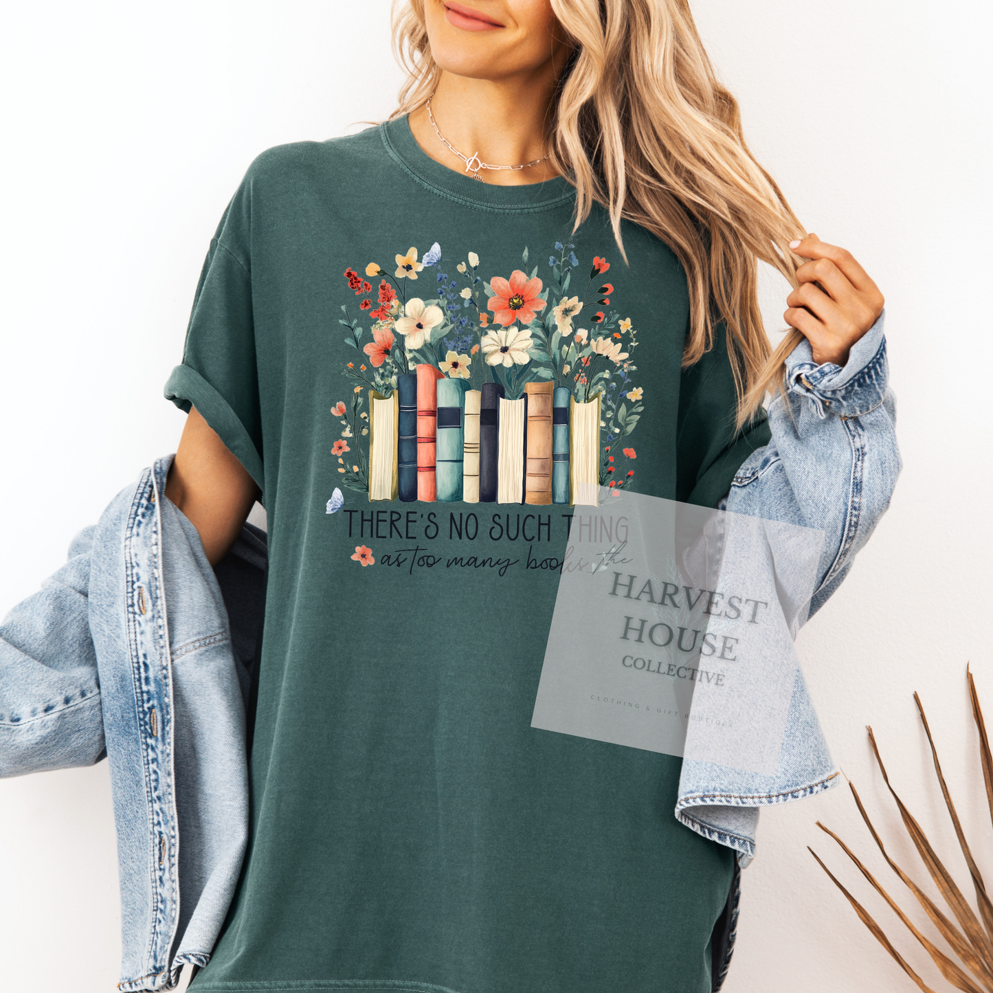 Theres No Such Things As Too Many Books Comfort Color Tee