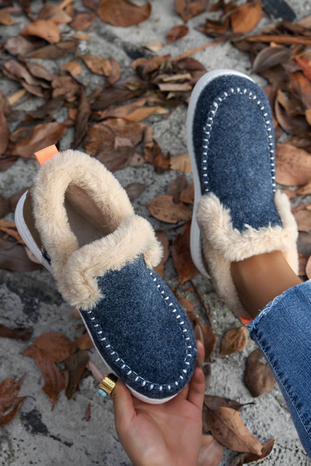 Suede Plush Lined Anklet Boots