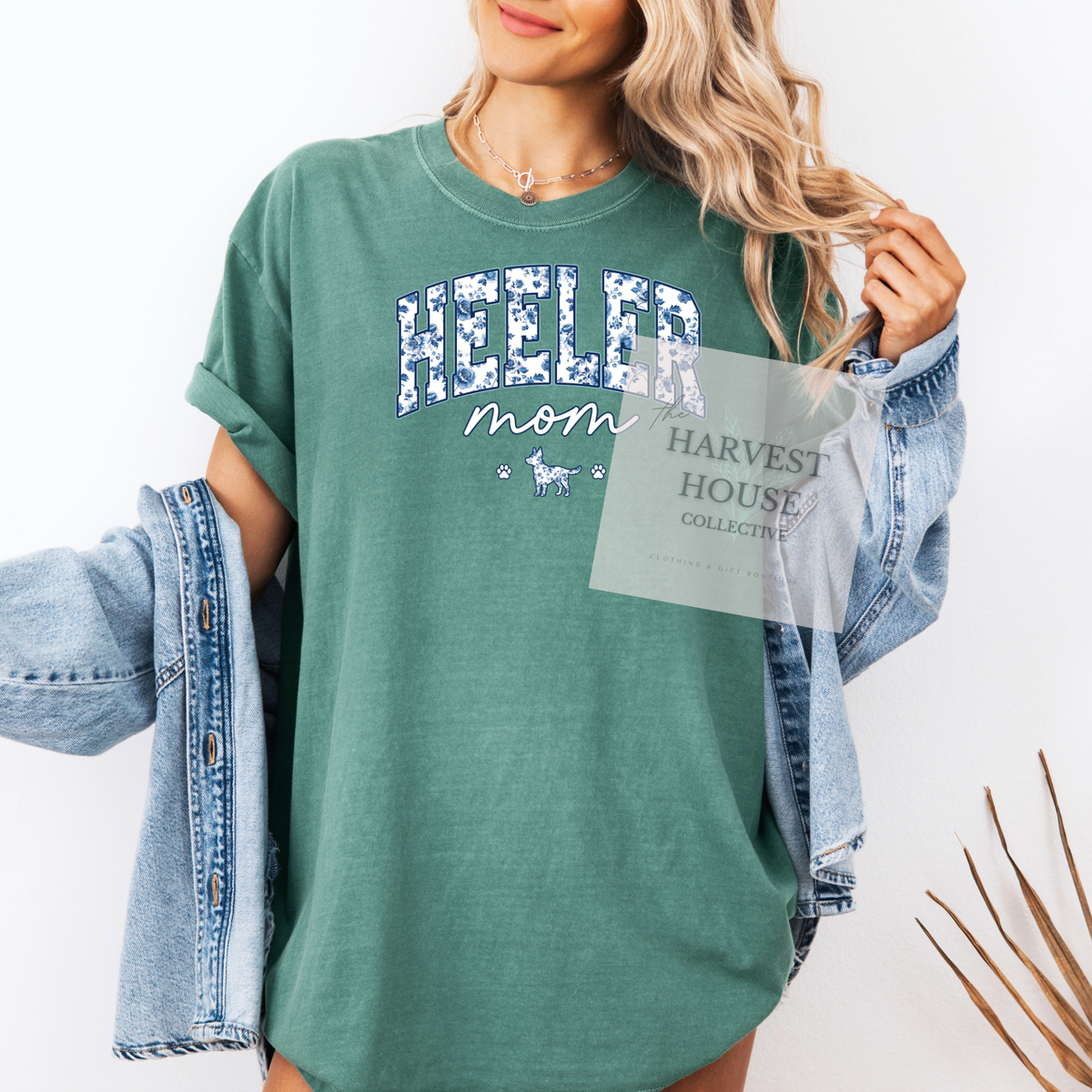 Floral Heeler Mom Shirt