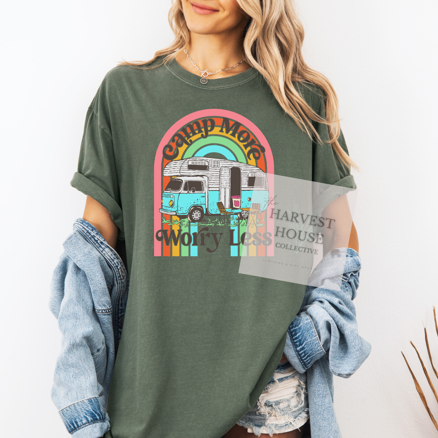 Camp More Worry Less Comfort Color Tee