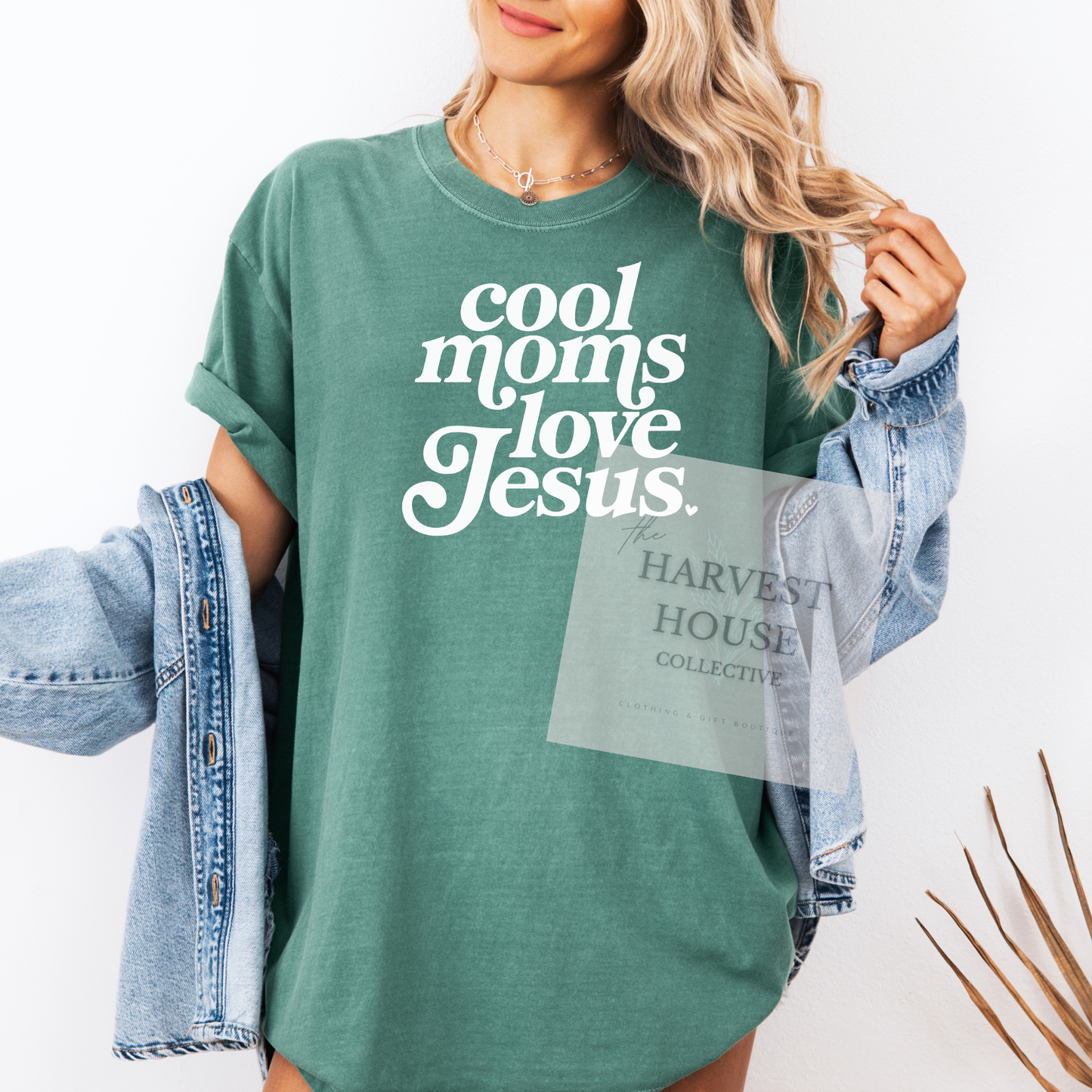 Cool Moms Love Jesus Comfort Color Tee