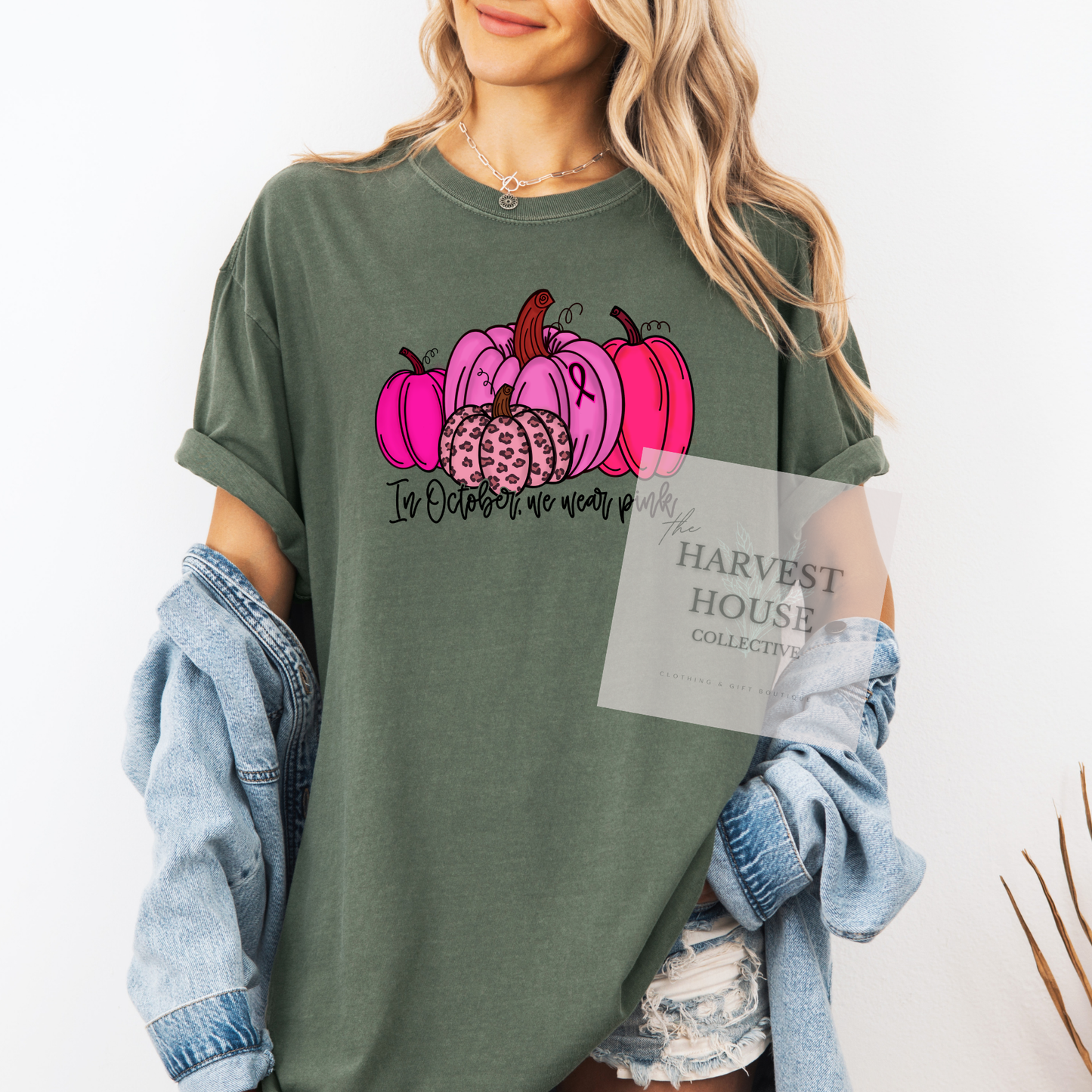 In October We Wear Pink Comfort Color Tee