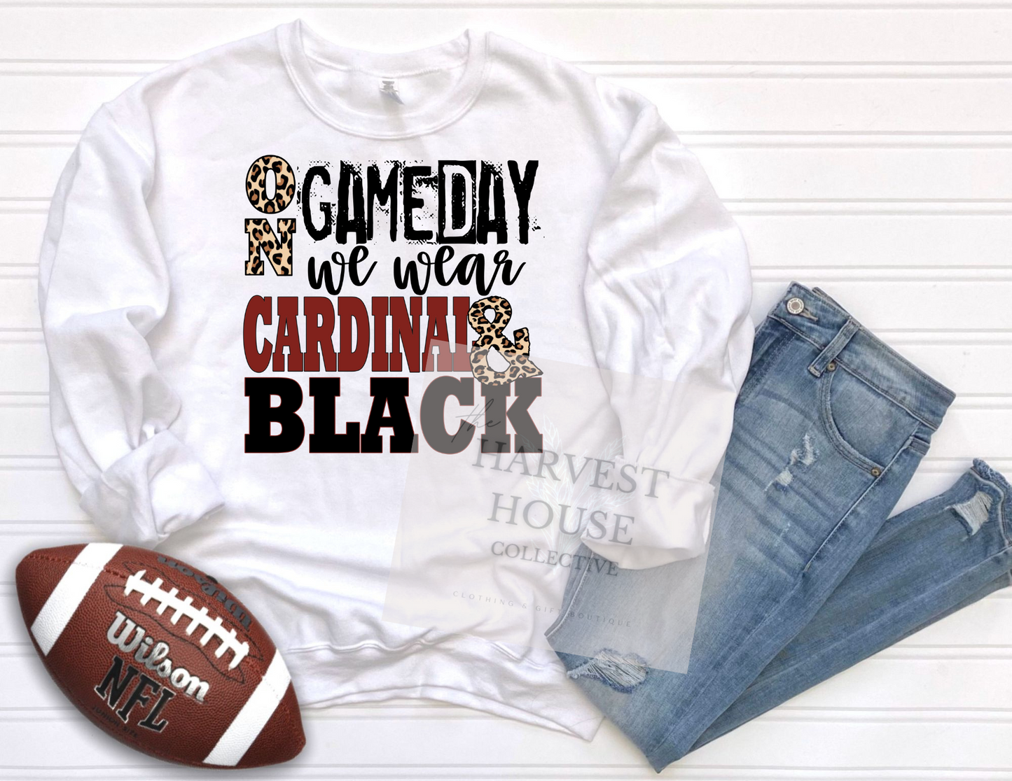 On Gameday We Wear Cardinal And Black Shirt
