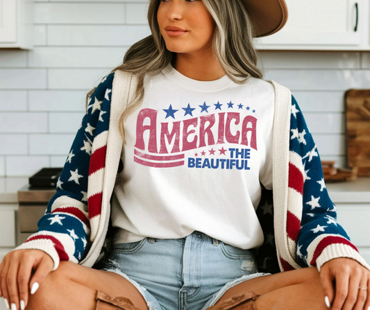 Retro America The Beautiful Tee