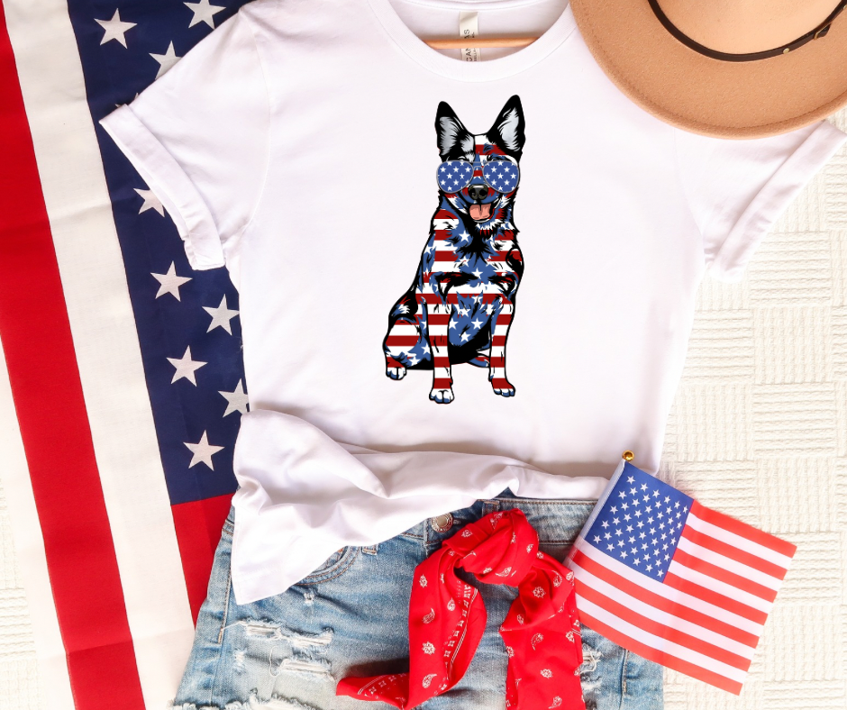 Patriotic Heeler Tee