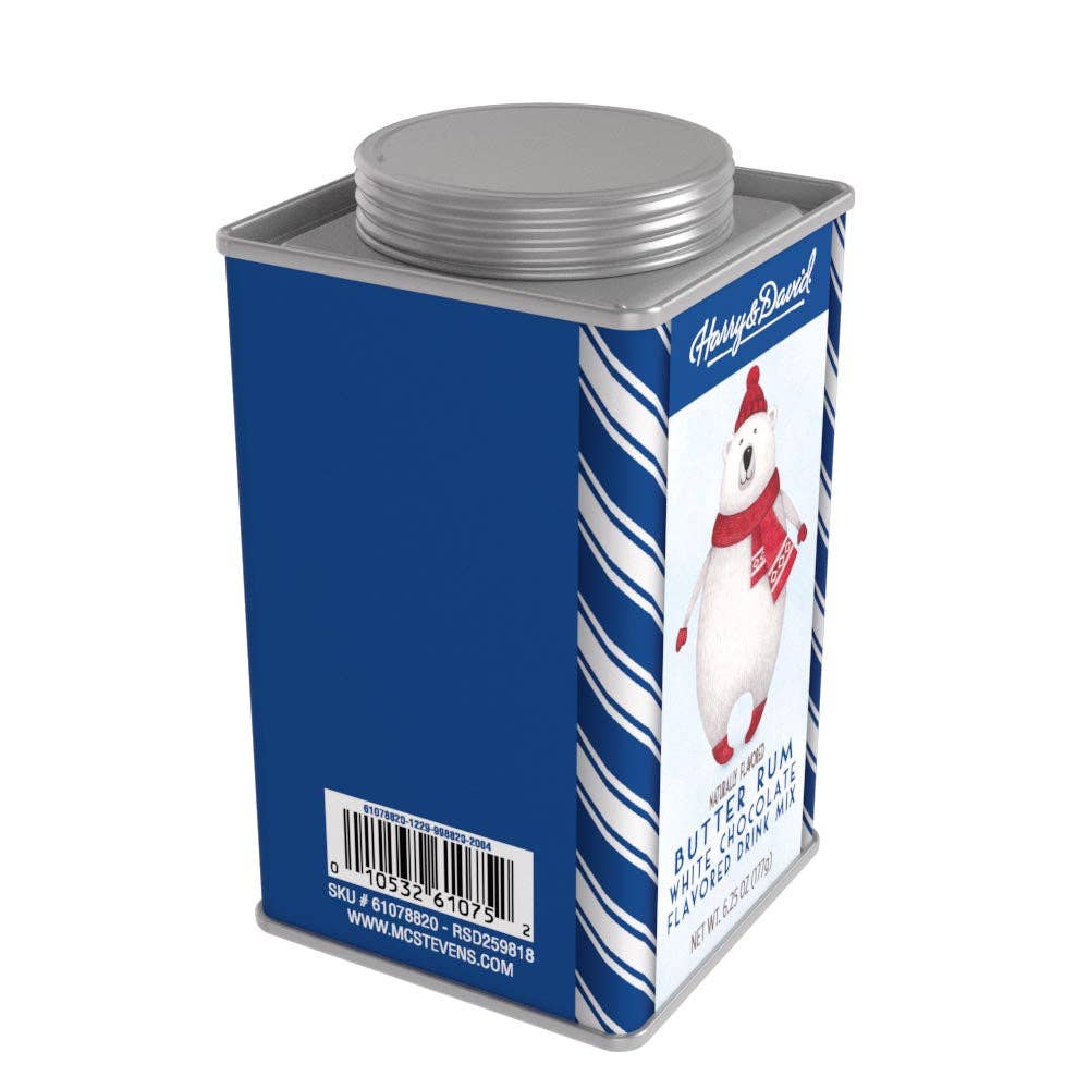 H&D® Holiday Butter Rum White Hot Chocolate (6.25oz Tins)