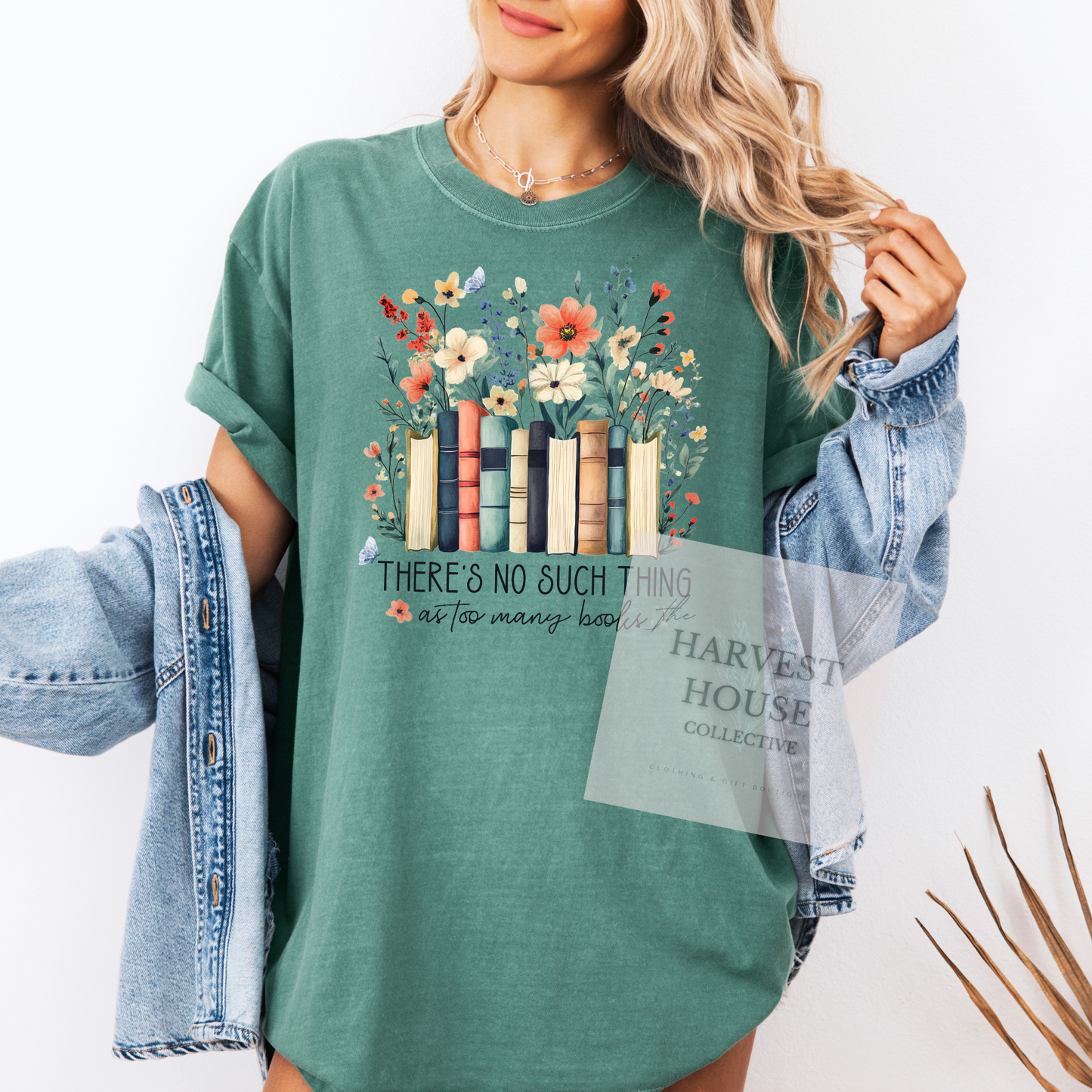 Theres No Such Things As Too Many Books Comfort Color Tee
