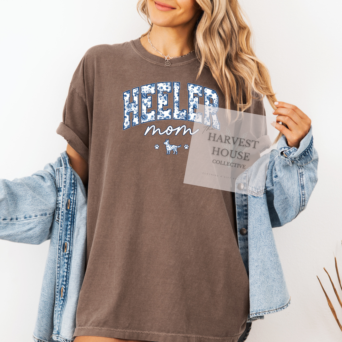 Floral Heeler Mom Shirt