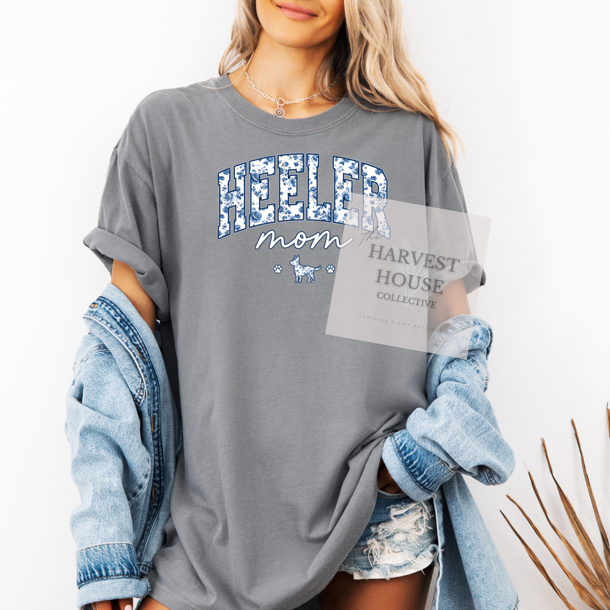 Floral Heeler Mom Shirt