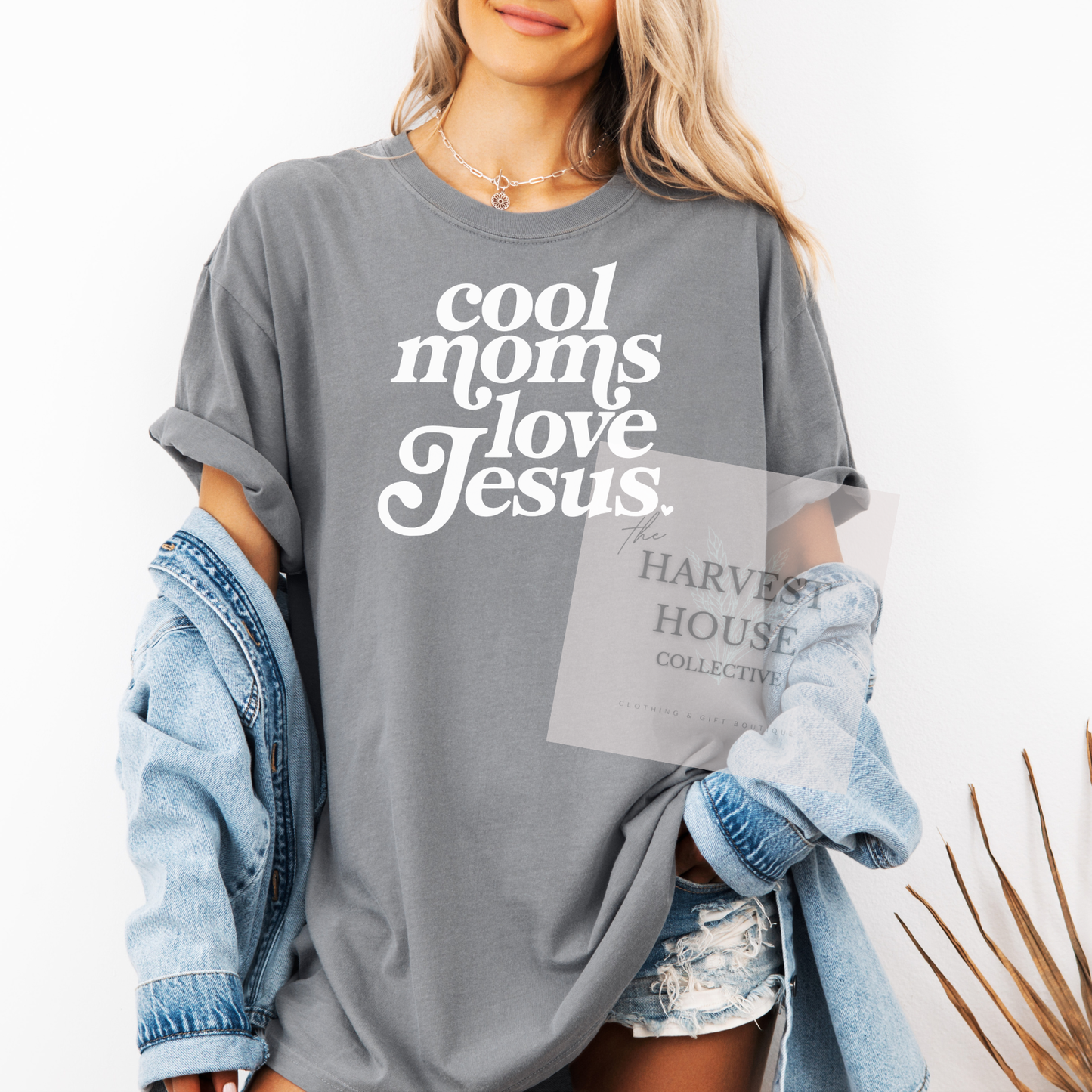 Cool Moms Love Jesus Comfort Color Tee