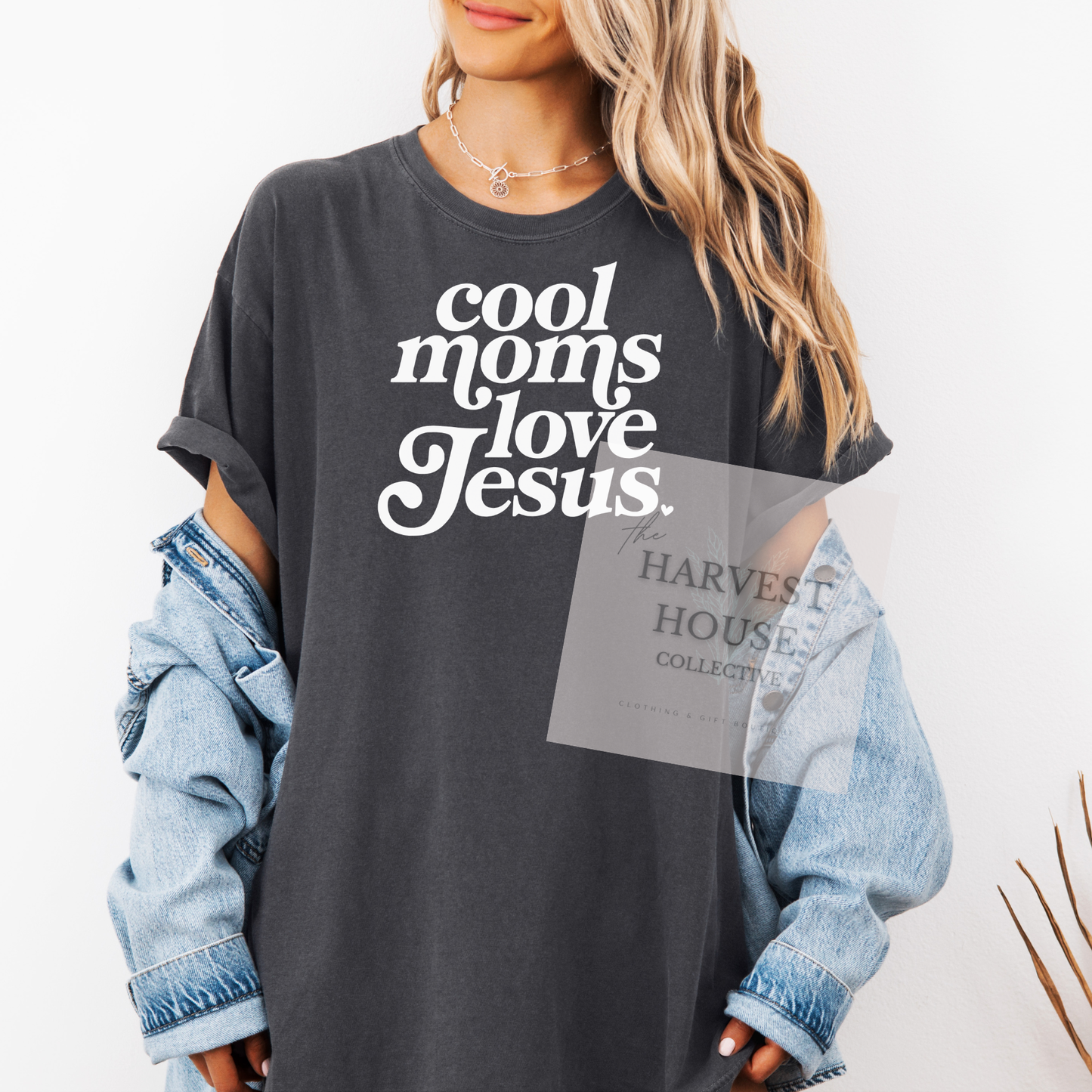 Cool Moms Love Jesus Comfort Color Tee
